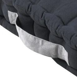 STOF Coussin de sol 45x45x10cm gris anthracite 100% coton* Coussin De Sol