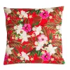 Online Deko & Co Coussin d'extérieur carré imperméable imprimé motif fleur tropicale L.45 x l.45cm Deco&co