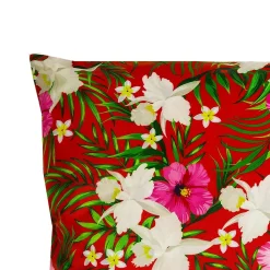 Online Deko & Co Coussin d'extérieur carré imperméable imprimé motif fleur tropicale L.45 x l.45cm Deco&co
