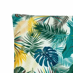 Deko & Co Coussin d'extérieur carré imperméable Palma feuillage tropical vert L.45 x l.45cm Deco&co* Coussin Pour Canapé