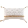 Douceur D'Intérieur Coussin déhoussable à pompons "Bahina" - 30x50cm - Naturel* Coussin Pour Canapé