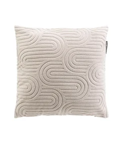 Douceur D'Intérieur Coussin déhoussable en velours dévoré 45x45cm - 45x45cm - Naturel* Coussin Pour Canapé|Coussin