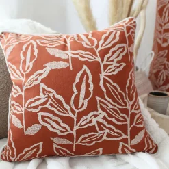 Enjoy Home Coussin déhoussable esprit lodge 40x40cm - 40x40cm - Terre cuite* Coussin