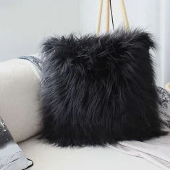 Clearance Enjoy Home Coussin doux à poils longs Epicéa