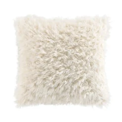 Clearance Douceur D'Intérieur Coussin doux en imitation fourrure avec housse amovible (45x45 cm - Naturel)