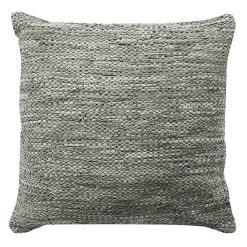 Clearance The Deco Factory Coussin en cuir tressé beige naturel 45x45