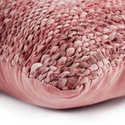 The Deco Factory Coussin en cuir tressé rose poudré 60x40* Coussin