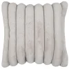Lovely Casa Coussin en imitation fourrure ultra douce à bandes (45x45 cm - Ecru)* Coussin Pour Canapé