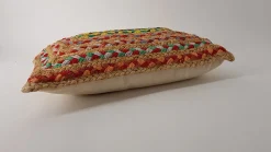 Hot Ornami Coussin en jute et coton Chindi multicouleurs L.50 x l.30cm