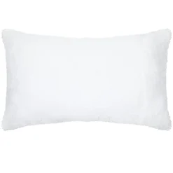 New Lovely Casa Coussin en polaire avec message brodé "Cosy" (30x50 cm - Ecru)