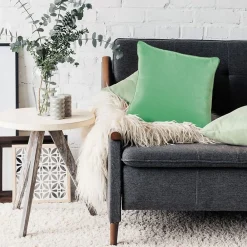 New The Deco Factory Coussin en suédine vert clair 40x40