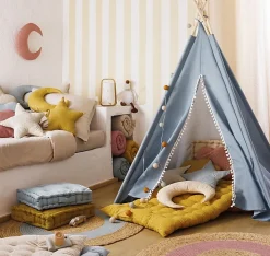 Atmosphera Créateur D'Intérieur Coussin enfant Berlingot nuage - coton - jaune ocre - 45x28 cm - Atmosphera* Coussin Pour Canapé