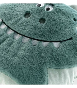 Douceur D'Intérieur Coussin enfant dino - 40x40cm - Bleu canard* Coussin Pour Canapé