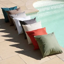 Best Home Maison Coussin extérieur imperméable et déhoussable MINORQUE (50x50 cm - Gris anthracite)