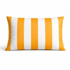 Outlet Home Maison Coussin imperméable déhoussable à rayures ARCACHON (60x40 cm - Jaune)