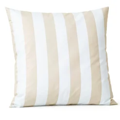 Online Home Maison Coussin imperméable déhoussable à rayures ARCACHON (70x70 cm - Lin)