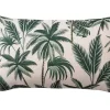 Deko & Co Coussin imprimé palmier vert et blanc L.50 x l.30 x ep.3 cm Deco&Co* Coussin