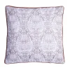 Discount Deko & Co COUSSIN IMPRIME COTON SLUB FOND BLANC GARANCE 50X50