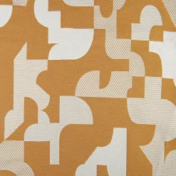 Linder Coussin jacquard géométrique texturé rétro (45x45 cm - Jaune moutarde)* Coussin Pour Canapé