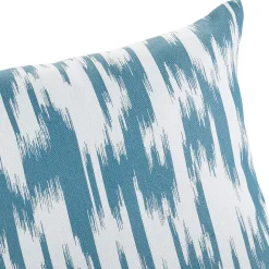 Outlet Linder Coussin jacquard motif ikat (45x45 cm - Bleu)