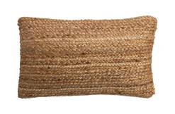 Clearance Deko & Co Coussin Jute coloris naturel Deco&Co L.50 x L.30 cm