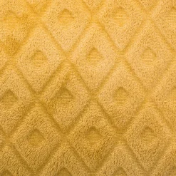 Atmosphera Créateur D'Intérieur Coussin losanges - flanelle - jaune ocre - 40x40 cm - Atmosphera* Coussin