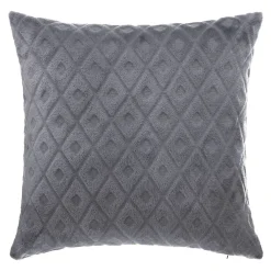 Atmosphera Créateur D'Intérieur Coussin losanges - flanelle - gris foncé - 40x40 cm - Atmosphera* Coussin