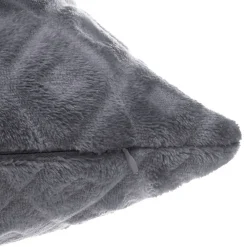 Atmosphera Créateur D'Intérieur Coussin losanges - flanelle - gris foncé - 40x40 cm - Atmosphera* Coussin