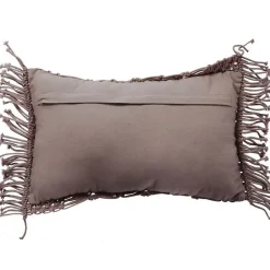 The Deco Factory Coussin macramé en coton tressé violet clair 30x50
