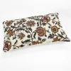 GoodHome Coussin motif floral Miekki rose et blanc l.30 x L.50 cm* Coussin Pour Canapé|Coussin