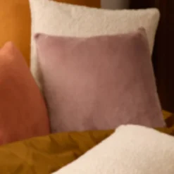 Outlet Atmosphera Créateur D'Intérieur Coussin Ollis rose blush H38x38cm - Atmosphera