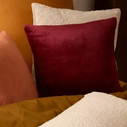 Sale Atmosphera Créateur D'Intérieur Coussin Ollis rouge grenat 38x38cm - Atmosphera
