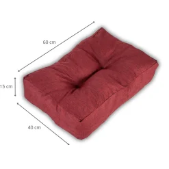 Bananair Coussin palette angle en polyester 60x40 cm Rouge* Coussin Palette