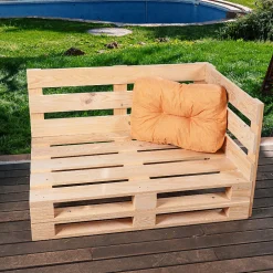 Bananair Coussin palette angle en polyester 60x40 cm Orange* Coussin Palette