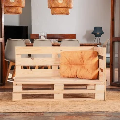 Bananair Coussin palette angle en polyester 60x40 cm Orange* Coussin Palette