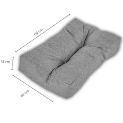 Bananair Coussin palette angle en polyester 60x40 cm Gris* Coussin Palette
