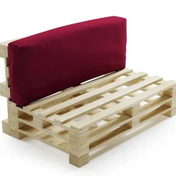 Bananair Coussin Palette Déhoussable Imperméable Dossier 120 x 40 cm Rouge* Coussin Palette