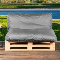 Outlet Bananair Coussin Palette Déhoussable Imperméable 120 x 60 cm Gris foncé