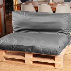 Outlet Bananair Coussin Palette Déhoussable Imperméable 120 x 60 cm Gris foncé