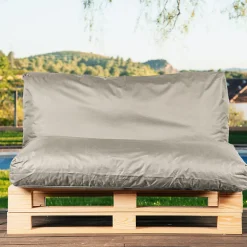 Best Bananair Coussin Palette Déhoussable Imperméable 120 x 60 cm Gris clair