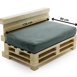 Bananair Coussin Palette Déhoussable Imperméable Assise 120 x 80 cm Gris foncé* Coussin Palette