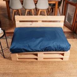 Hot Bananair Coussin Palette Déhoussable Imperméable Assise 120 x 80 cm Bleu