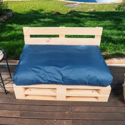 Hot Bananair Coussin Palette Déhoussable Imperméable Assise 120 x 80 cm Bleu
