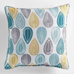 Online Eden Coussin Passepoil polyester imprime Modele Palpito Blanc 40 x 40 cm