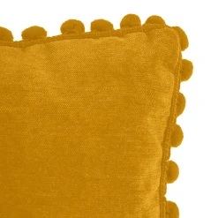 Atmosphera Créateur D'Intérieur Coussin pompons - jaune ocre - 40x40 cm - Atmosphera* Coussin