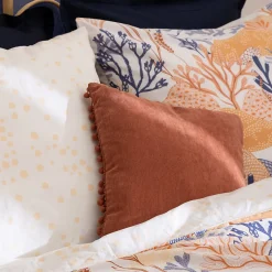 Atmosphera Créateur D'Intérieur Coussin pompons - rose terracotta - 40x40 cm - Atmosphera* Coussin Pour Canapé