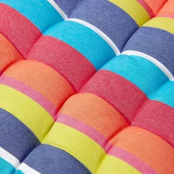Hot Homescapes Coussin pour banc de jardin 3 places, rayures multicolores -
