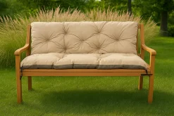 Setgarden Coussin pour banc de jardin 160x50x40cm coussin de banc de jardin Beige coussin de balançoire coussin de banc extérieur* Coussin Pour Banc