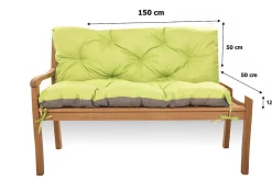 Setgarden Coussin pour banc de jardin 150x50x50cm coussin de banc de jardin Citron vert coussin de balançoire coussin de banc extérieur* Coussin Pour Banc