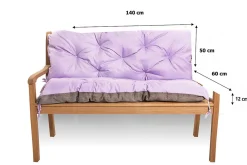 Setgarden Coussin pour banc de jardin 140x60x50cm coussin de banc de jardin Violet coussin de balançoire coussin de banc extérieur* Coussin Pour Banc